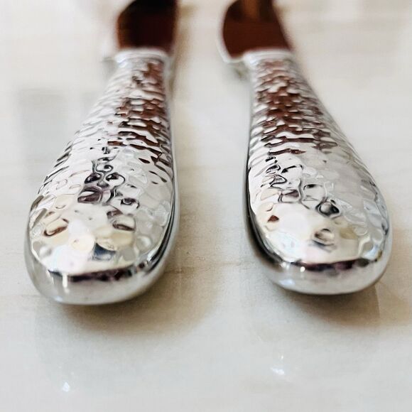 2pc Yamazaki Summersby Stainless Hammered Hollow Dinner Knife 8 7/8” Korea - Picture 5 of 8